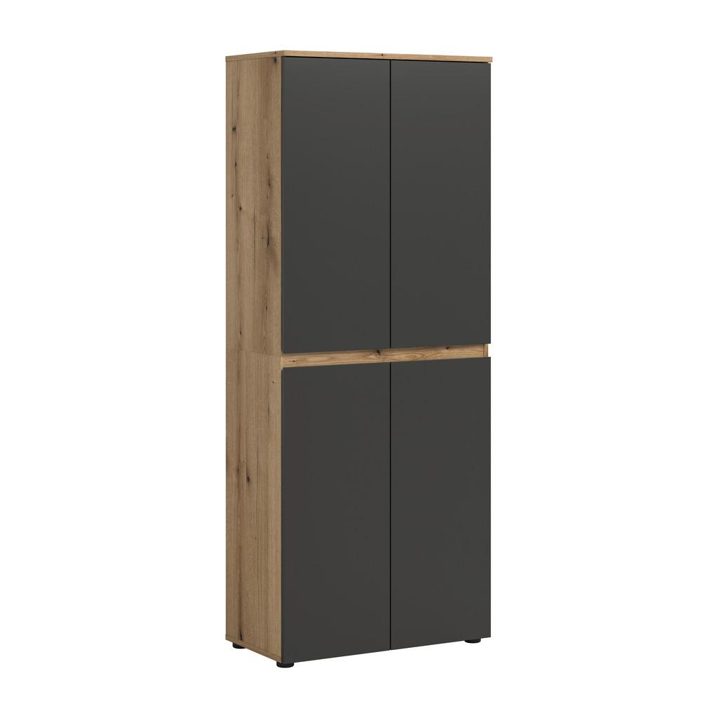 Garderobenschrank Scarpa Anthrazit/eichefarben B: 70 Cm