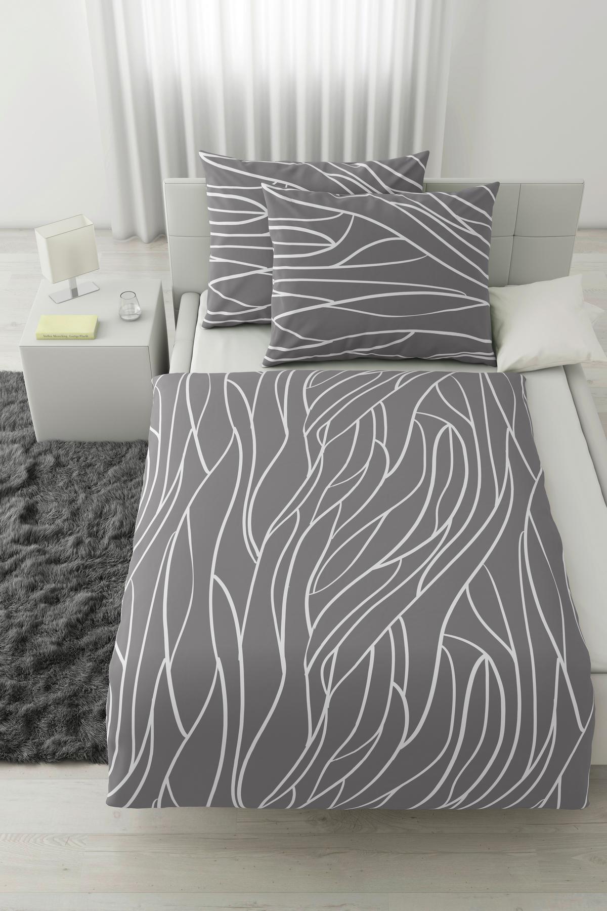 POVLEČENÍ JULIANE XXL - šedá, Konvenční, textil (200/220cm) - Mömax