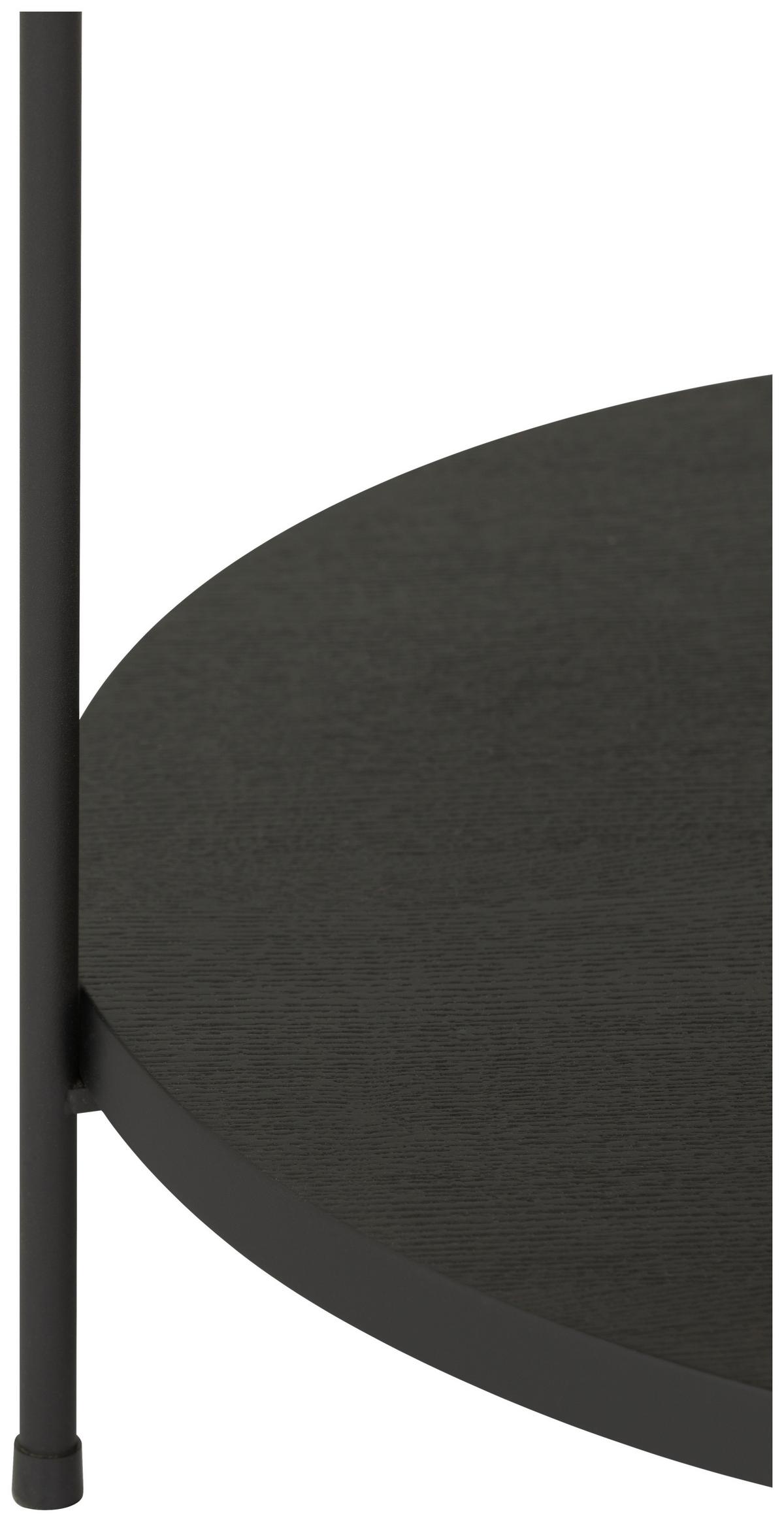 Dohányzóasztal Rondo1 50/50cm - natúr színű/fekete, Modern, faalapú anyag/fa (50/50/50cm)