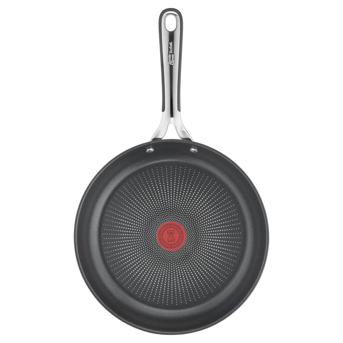 PFANNENSET JO PFANNEN-SET 24/28 - Edelstahlfarben/Schwarz, Basics, Metall - Jamie Oliver