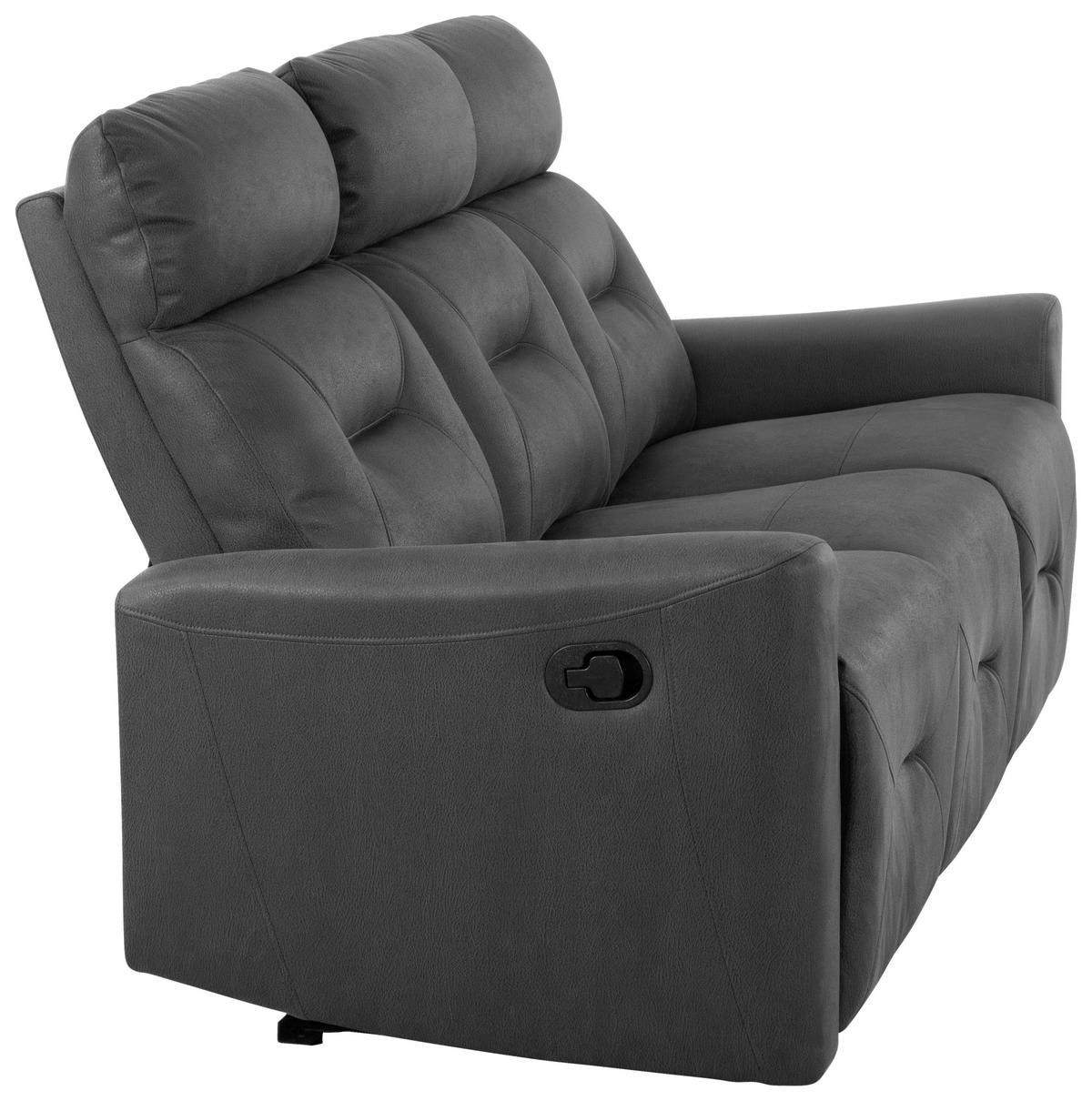 3-sitzer-sofa Aureli Schwarz B: 186,5 Cm - Schwarz, Basics, Holz/Textil (186,5/102,5/92,5cm) - Livetastic
