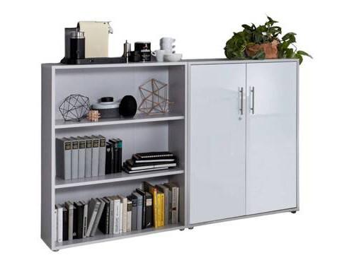 Office Edition B: 168,8 cm Grau/Weiß