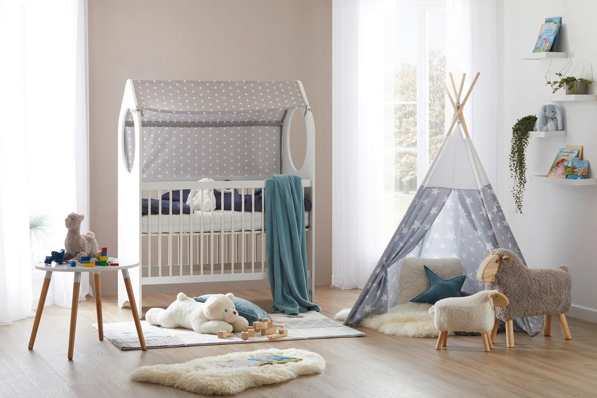 DĚTSKÝ STŮL CHILD - bílá/barvy dubu, Moderní, dřevo/kompozitní dřevo (60/46/60cm) - Zandiara