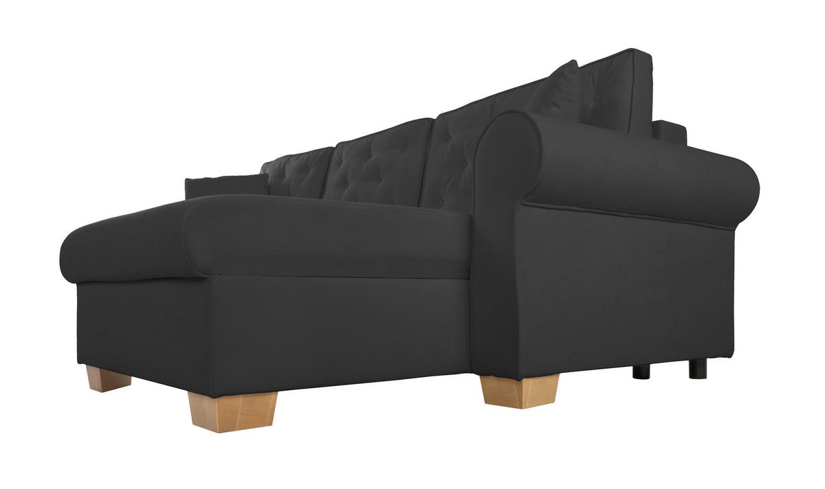 Ecksofa Arles Anthrazit 99 S: 266x161 Cm - Anthrazit/Buchefarben, Design, Textil (266/161cm) - MID.YOU