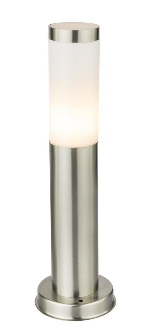 Led Außenleuchte Boston 9 Watt Edelstahl - Edelstahlfarben/Opal, Basics, Kunststoff/Metall (13,1/45cm) - Globo