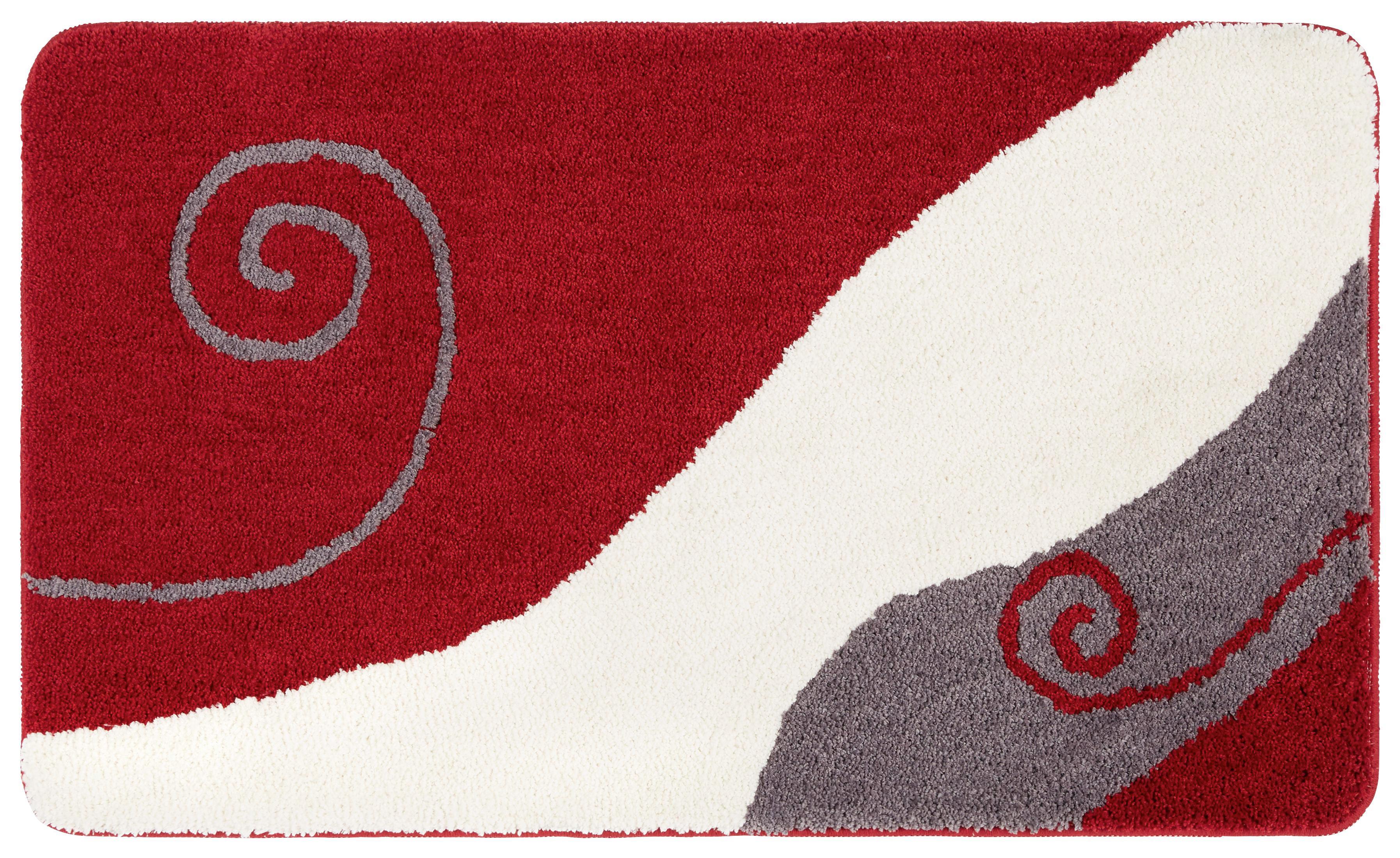 Fürdőszobaszőnyeg Rita - Taupe/Piros, romantikus/Landhaus, Textil (60/100cm) - James Wood