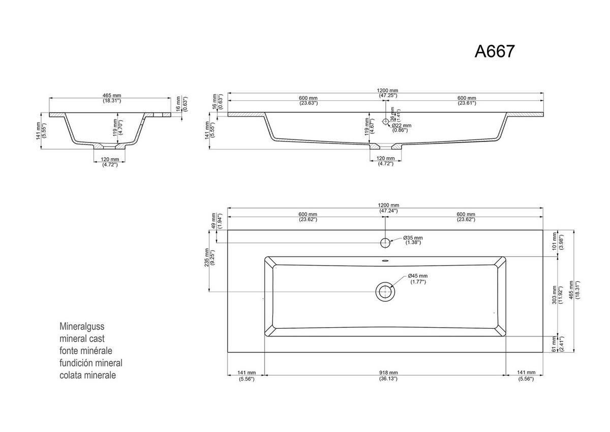 BADEZIMMER Limes, Eichefarben B: 120 cm - Eichefarben/Weiß, Basics, Holzwerkstoff/Stein (120cm) - MID.YOU