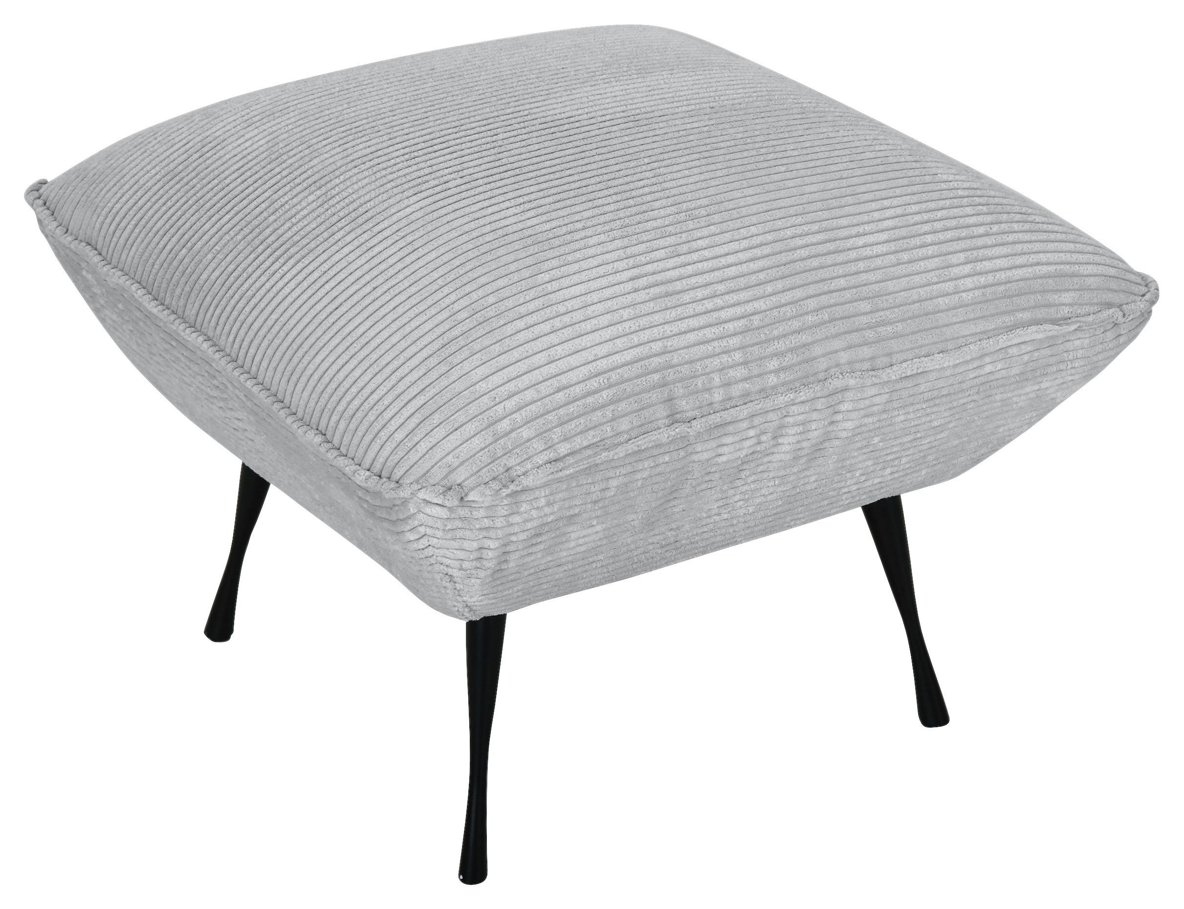 Hocker Lorris - Hellgrau/Schwarz, KONVENTIONELL, Textil (60/49/53cm) - MID.YOU