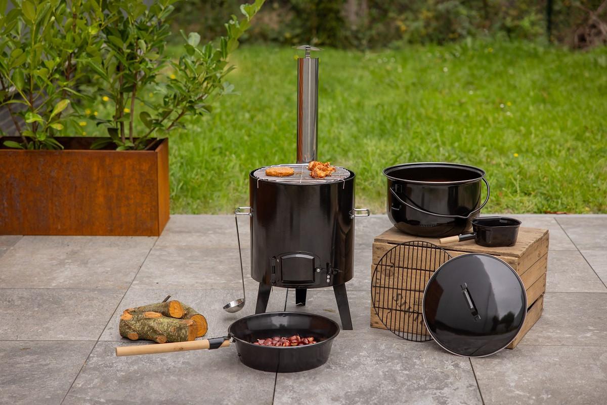 Dutch Oven Metall - Schwarz, LIFESTYLE, Metall (45,5/92/49,5cm)