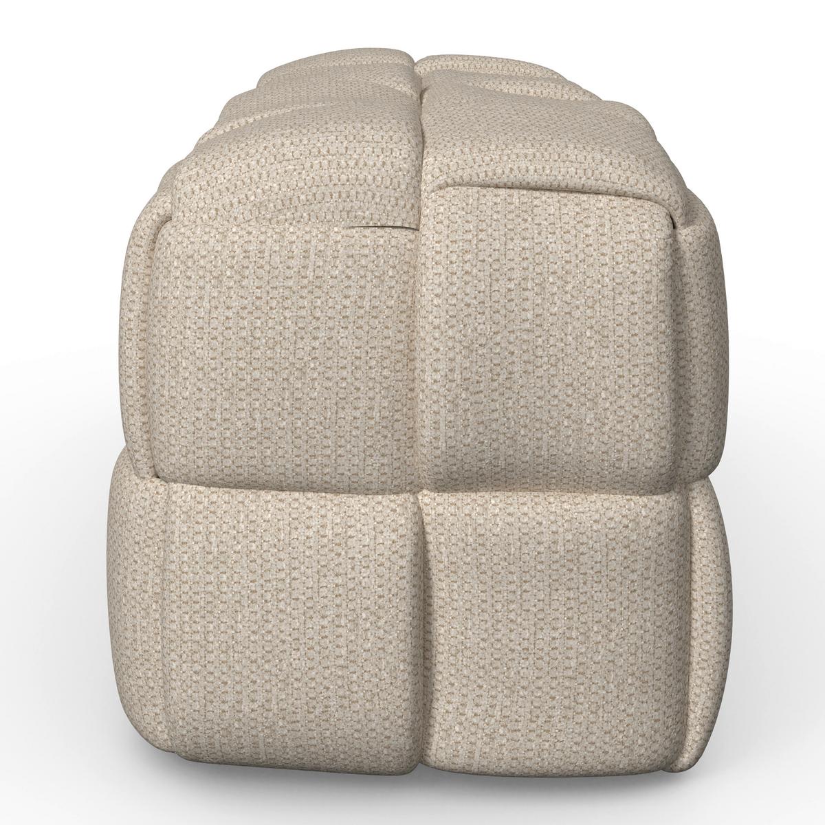 Moderná lavica ELLA krémová, buklé - čierna/krémová, Modern, drevo/textil (110/45/45cm) - Bessagi Home