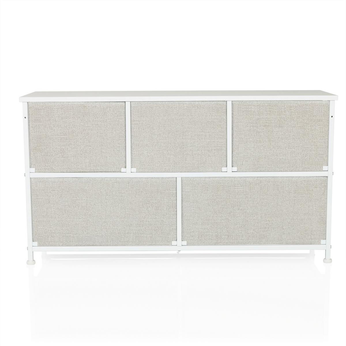 KOMODA FOLDAR - sivá/biela, Modern, textil/plast (100/55/30cm) - MID.YOU