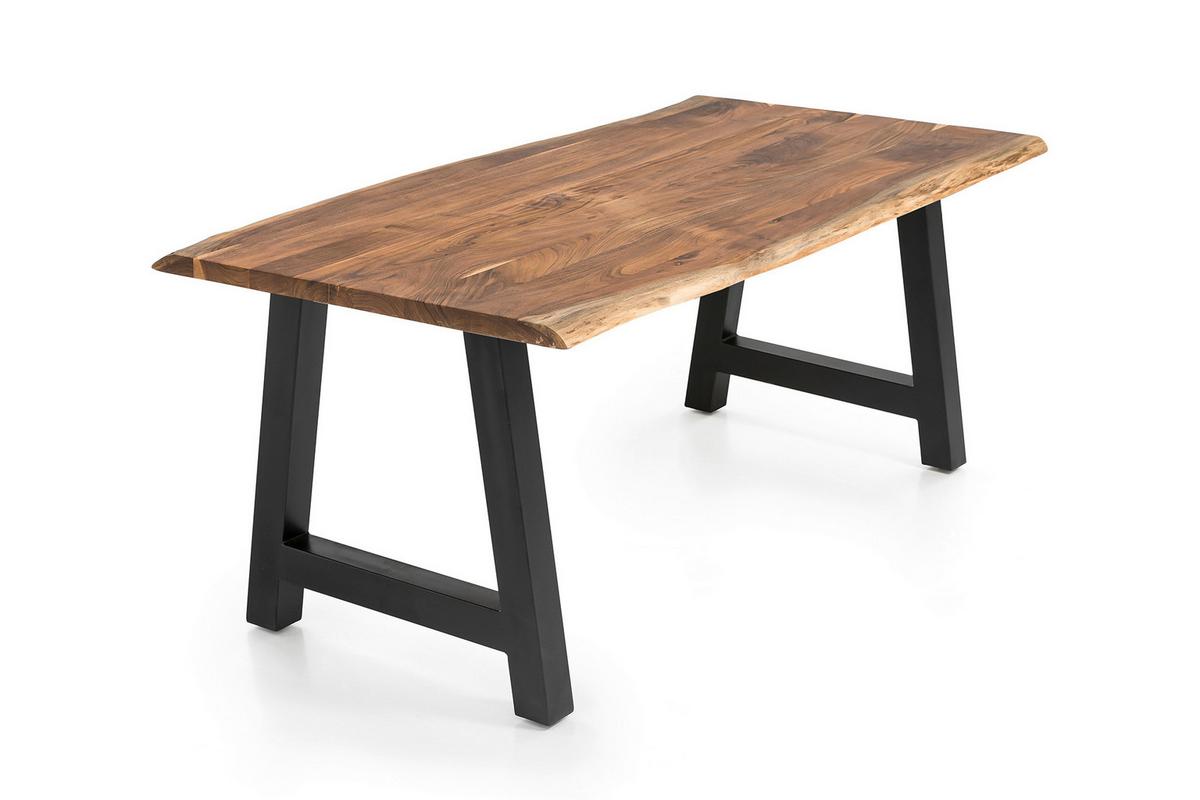 Esstisch Naturfarben/schwarz B: 140 Cm - Schwarz/Naturfarben, MODERN, Holz/Metall (140/80/76,5cm) - Livetastic