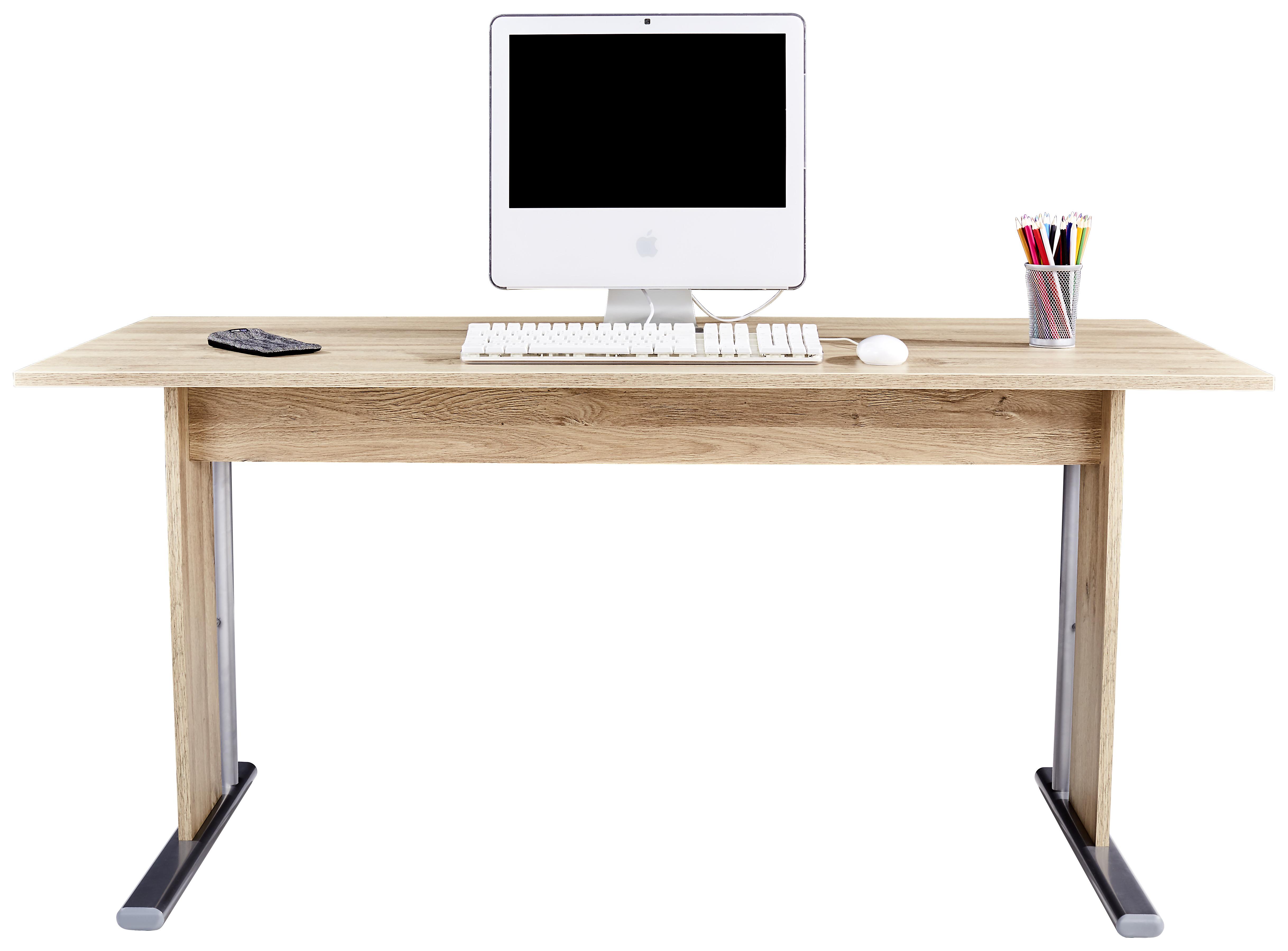 Schreibtisch B 150cm H 72cm Mindi, Eiche Dekor - Eichefarben, MODERN, Holzwerkstoff/Kunststoff (150/72/70cm)