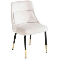 Stolička béžová/zlatá - čierna/zlatá, Design, kov/textil (49/85/56cm) - Livetastic