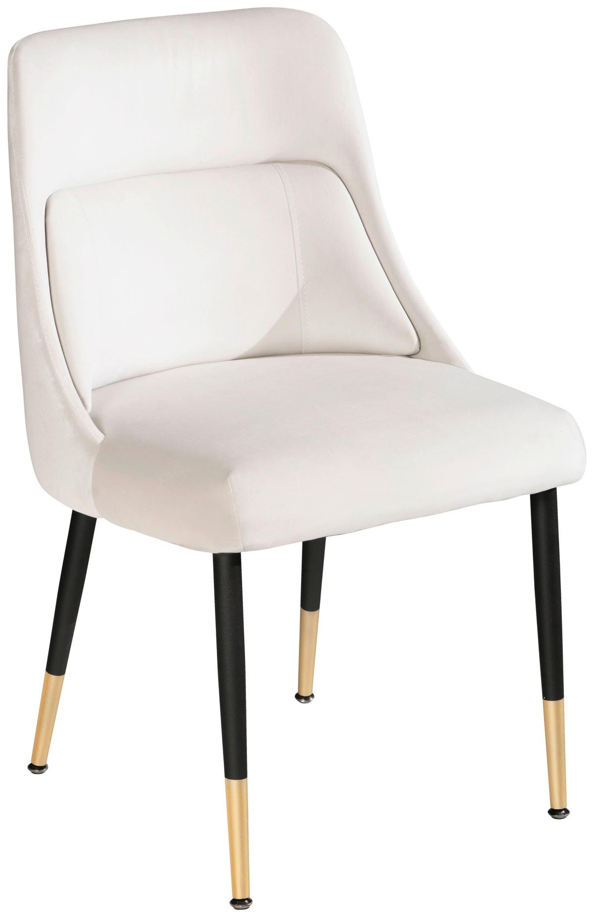 Stolička béžová/zlatá - čierna/zlatá, Design, kov/textil (49/85/56cm) - Livetastic