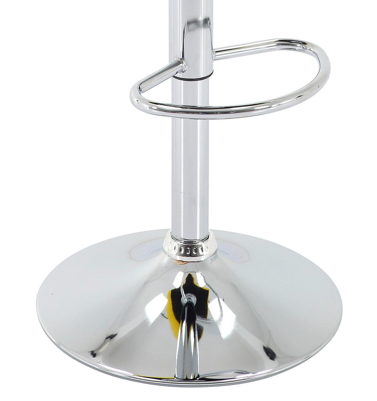 Barhocker höhenverstellbar mit Lehne Party Gelb/Chrom - Chromfarben/Gelb, MODERN, Textil/Metall (43/91-112/54cm) - MID.YOU