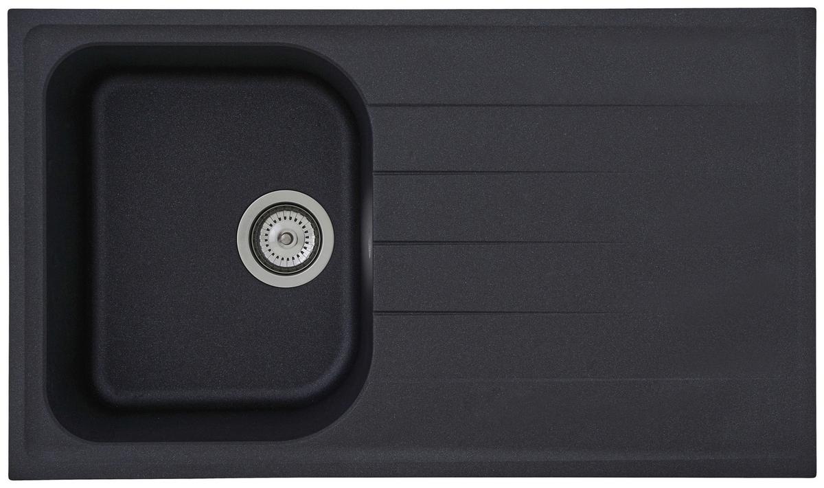 Spüle Respekta Stein Bxt: 86x50 Cm - Schwarz, Trend, Stein (86/20,9/50cm) - Respekta