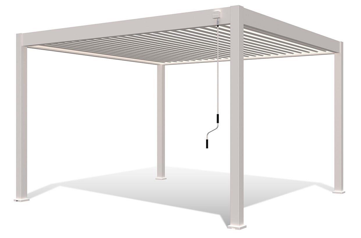 Pavillon Deluxe 360x400cm Sturmfest, Gartenpavillon - Weiß, Basics, Metall (360/255/400cm) - WEIDE