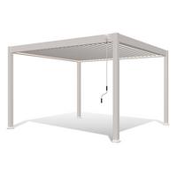 Pavillon Deluxe 360x400cm Sturmfest, Gartenpavillon - Weiß, Basics, Metall (360/255/400cm) - WEIDE