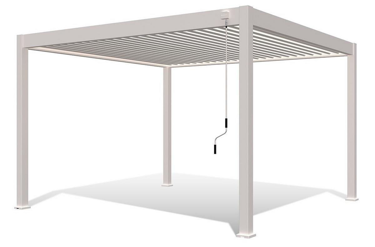 Pavillon Deluxe 360x400cm Sturmfest, Gartenpavillon - Weiß, Basics, Metall (360/255/400cm) - WEIDE