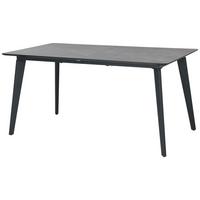 Kihúzható Étkezőasztal Alvaro - fekete/szürke, Lifestyle, faalapú anyag/fém (180-220/90/75cm) - MID.YOU