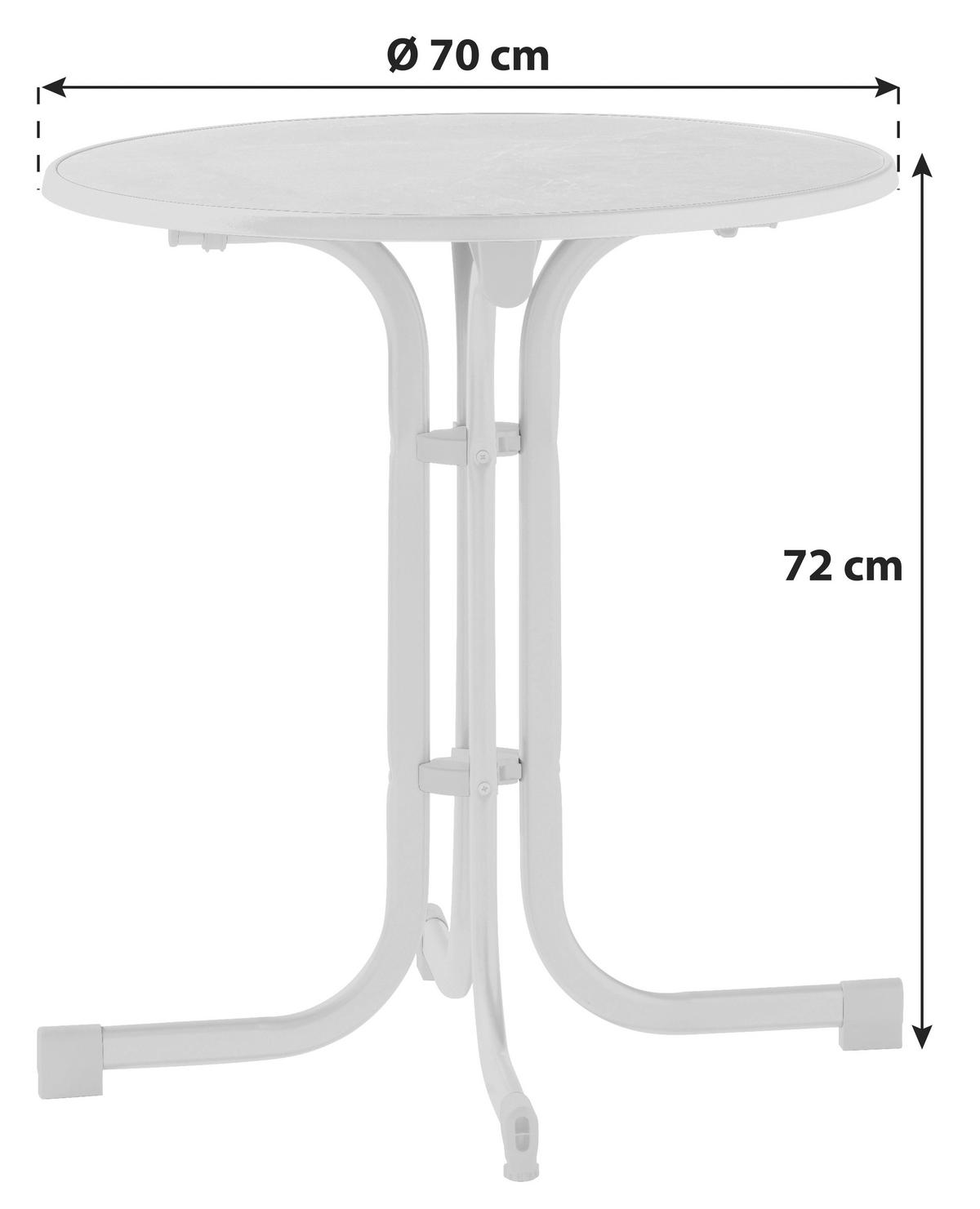 Gartentisch Klappbar Holzwerkstoff/Metall L 70 cm - Dunkelgrau/Anthrazit, MODERN, Holzwerkstoff/Metall (70/70/72cm) - Sieger