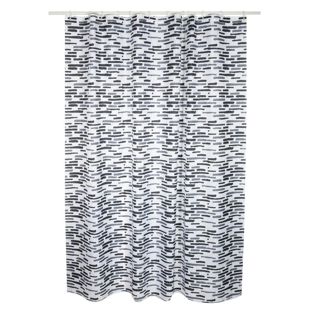 Duschvorhang in Grau Textil/Mischgewebe