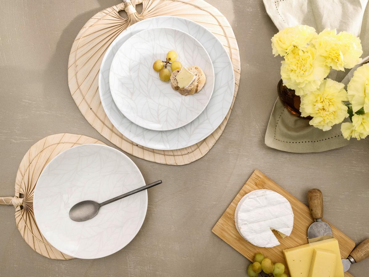 Tafelservice Keramik 4 Personen Geschirr Set - Multicolor/Weiß, Basics, Keramik - Creatable