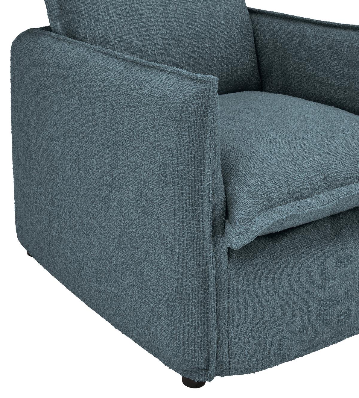 Sessel Toscana - Blau/Schwarz, Trend, Textil (120/82/98cm) - Livetastic