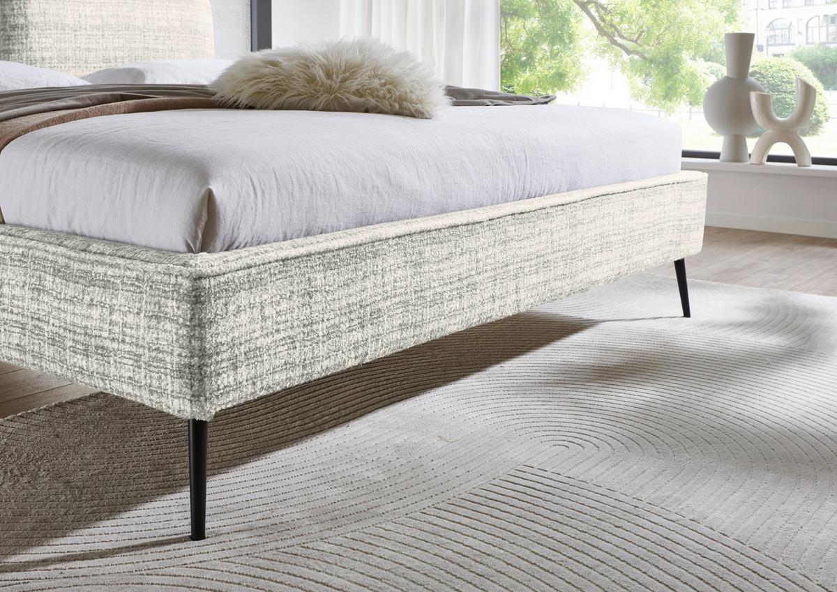 Polsterbett Infinity Liberty Hellgrau 180x200cm - Hellgrau/Schwarz, MODERN, Textil (180/200cm) - Livetastic