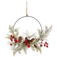 Koszorú Elias - barna/piros, Konventionell, műanyag/textil (35/30/8cm) - Luca Bessoni