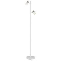Stehleuchte 57851s - Transparent/Weiß, Basics, Kunststoff/Metall (21,5/23/154cm) - Globo