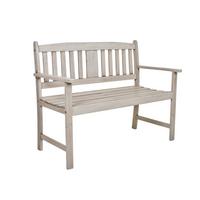 Gartenbank Eukalyptus Grau 2-Sitzer Stirling - Grau, Basics, Holz (56,5/86/110cm) - Gardenson