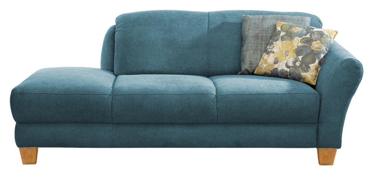 Récamiere Gotland V, Petrol B: 194 cm - Petrol/Naturfarben, KONVENTIONELL, Textil (194/84/91cm) - Sit & More