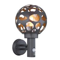 Led Außenleuchte Mit Bewegungmelder Hilario 15 Watt - Klar/Anthrazit, Design, Kunststoff/Metall (20/22,5/32,7cm) - Globo
