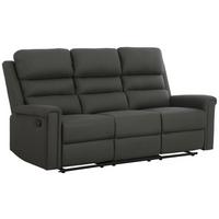 3-sitzer-sofa Mit Relaxfunktion Trevo Dunkelgrau - Dunkelgrau, KONVENTIONELL, Holz/Textil (201/106/94cm) - P & B