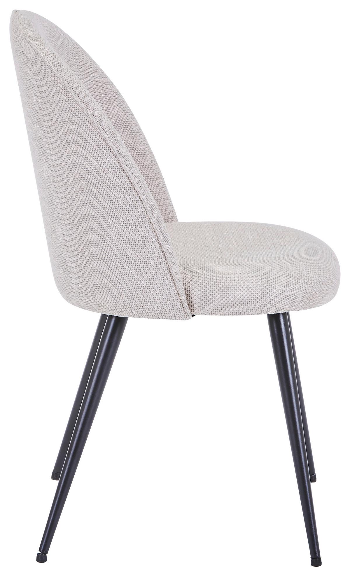 ŽIDLE LOTTE - černá/béžová, Lifestyle, kov/textil (49.5/83.5/53.5cm) - Mömax
