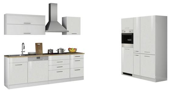 Elegante Hochglanzfronten und viel Stauraum Kompakte Küchenzeile mit Elektrogeräten