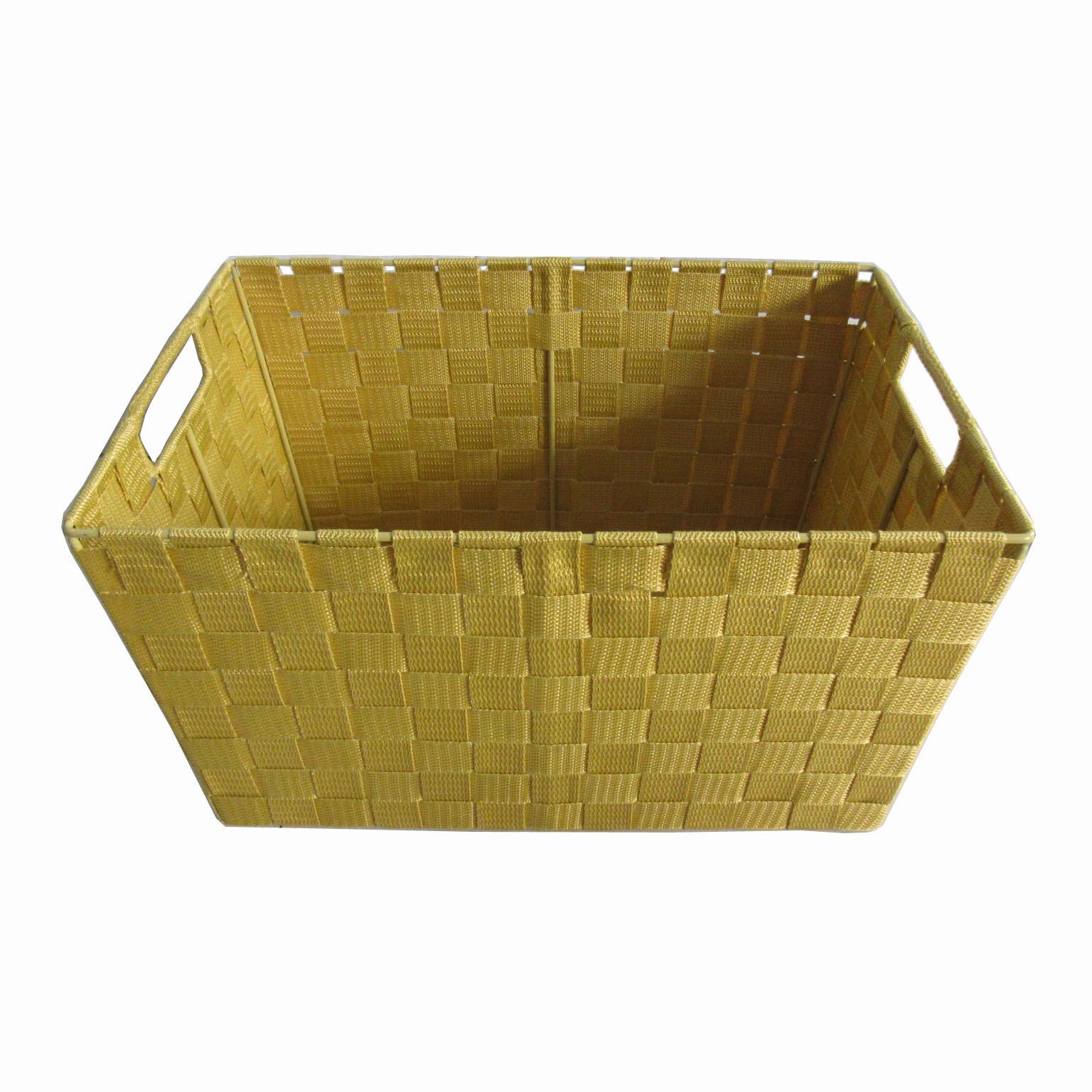 Regalkorb Carolyn 24x41 cm Gelb Kunststoff mit Lochgriff - Gelb, Basics, Kunststoff (41/21/29cm) - Ondega