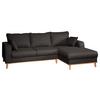 Ecksofa Beata Dunkelgrau S: 230x150 cm - Wengefarben/Dunkelgrau, Design, Textil (230/150cm) - Livetastic