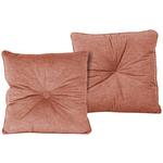 Sitzkissen Ella Rosa/ Orange 45x45 cm Polyester - Orange/Rosa, MODERN, Textil (45/45/5cm) - Luca Bessoni
