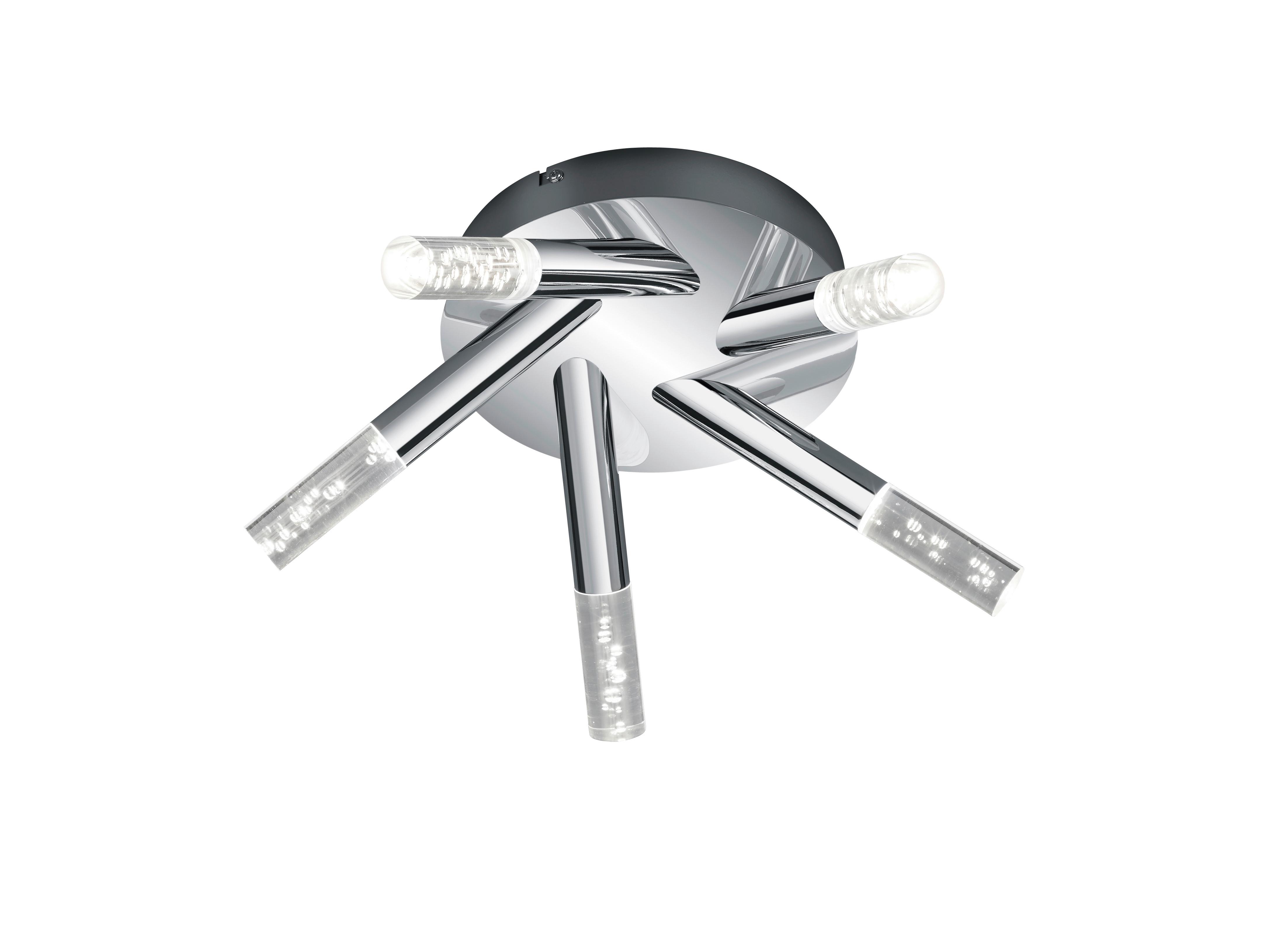 Badezimmer-deckenleuchte 682410506 Bolsa - Klar/Chromfarben, Design, Kunststoff/Metall (41,5/16,5cm) - Trio Leuchten