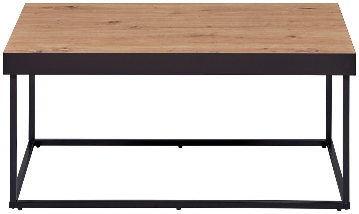Couchtisch Passione - Schwarz/Eiche Artisan, Design, Holzwerkstoff/Metall (90/55/40cm) - Livetastic