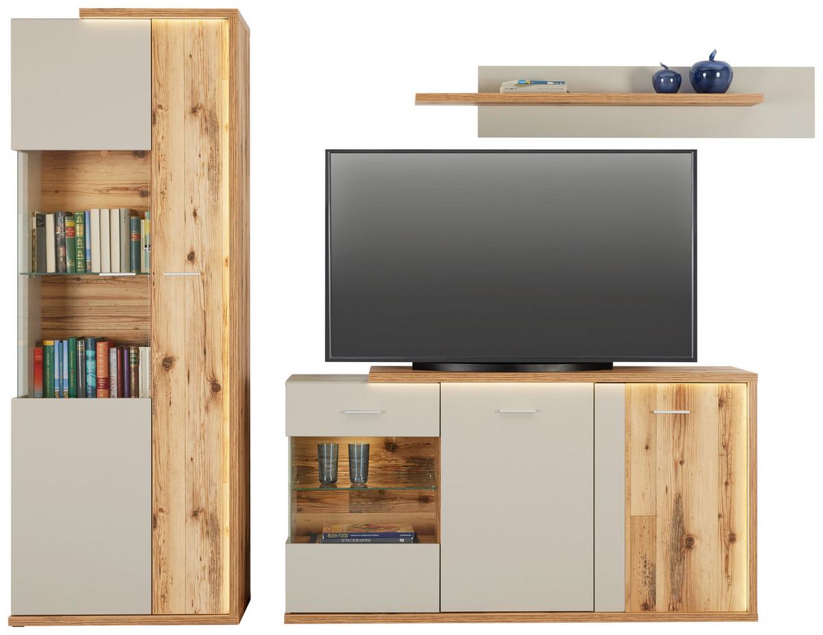 ŠIROKÁ KOMODA AMBIENTE - Moderní, kompozitní dřevo/plast (153,4/81,6/43,6cm)