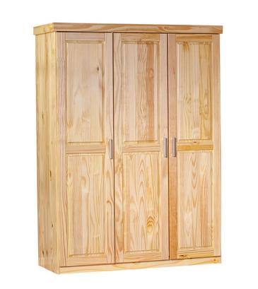 Dreitüriger Kleiderschrank aus massivem Kiefernholz Dreitüriger Kleiderschrank aus Kiefernholz