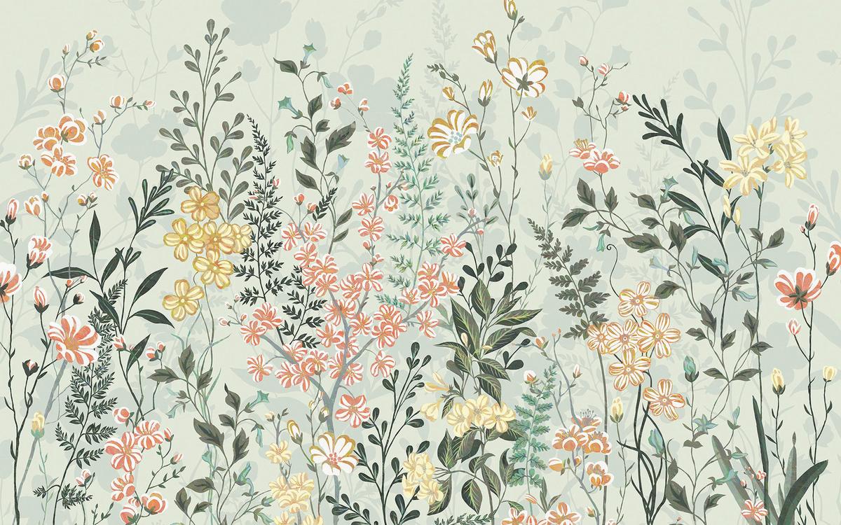 Vliestapete Hay Meadow - Multicolor, Basics (400/250cm) - Komar