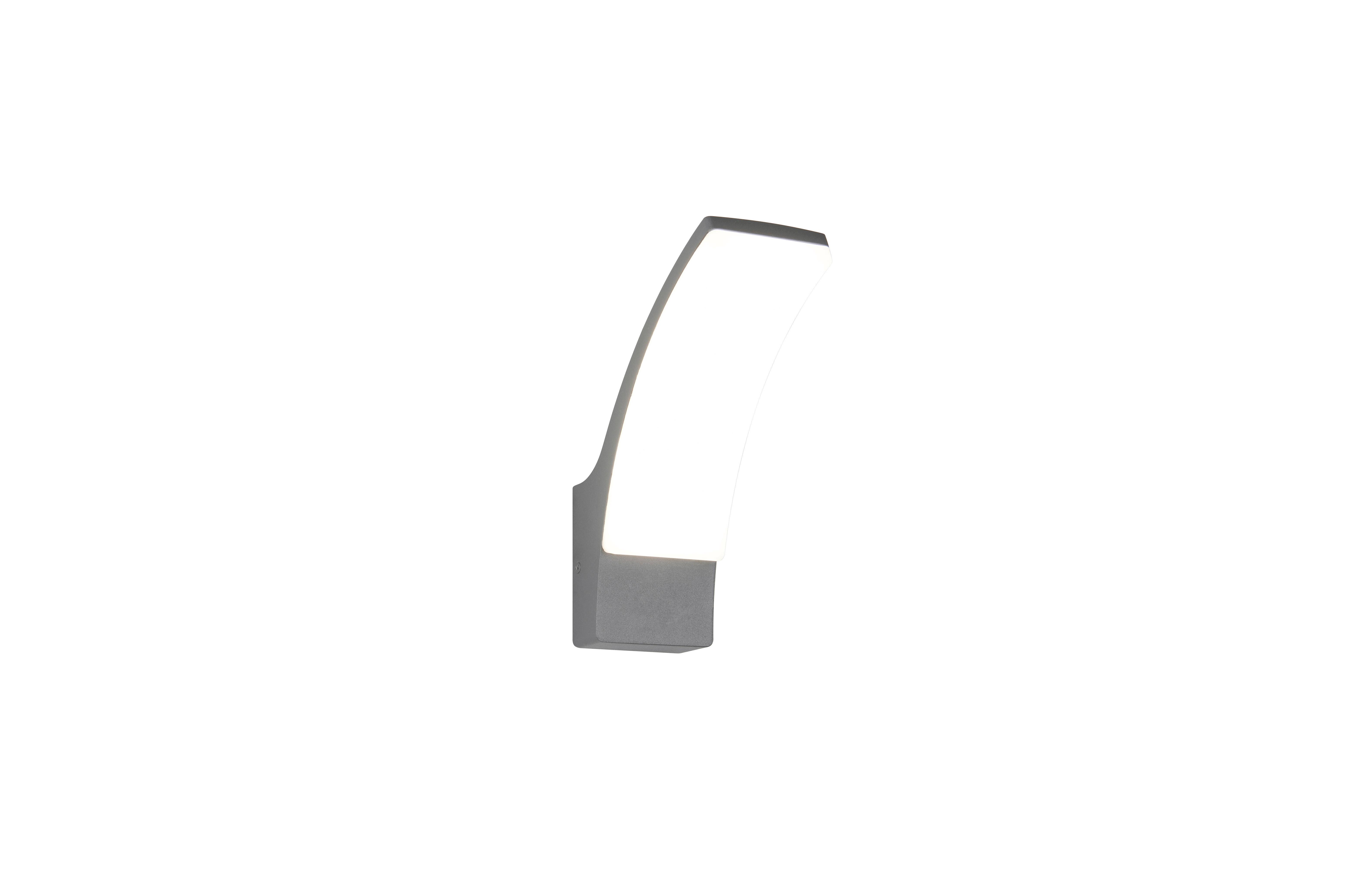Außenwandleuchte Beja Anthrazit Weiß B: 22,5 Cm - Anthrazit/Weiß, Design, Kunststoff/Metall (8/22,5/18,5cm)