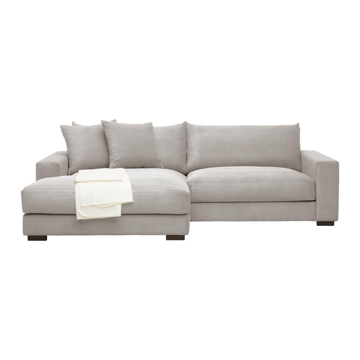 Rohová sedačka PEDRO, ľavá, sivohnedý menčester - taupe, Modern, textil (180/265cm) - Mömax