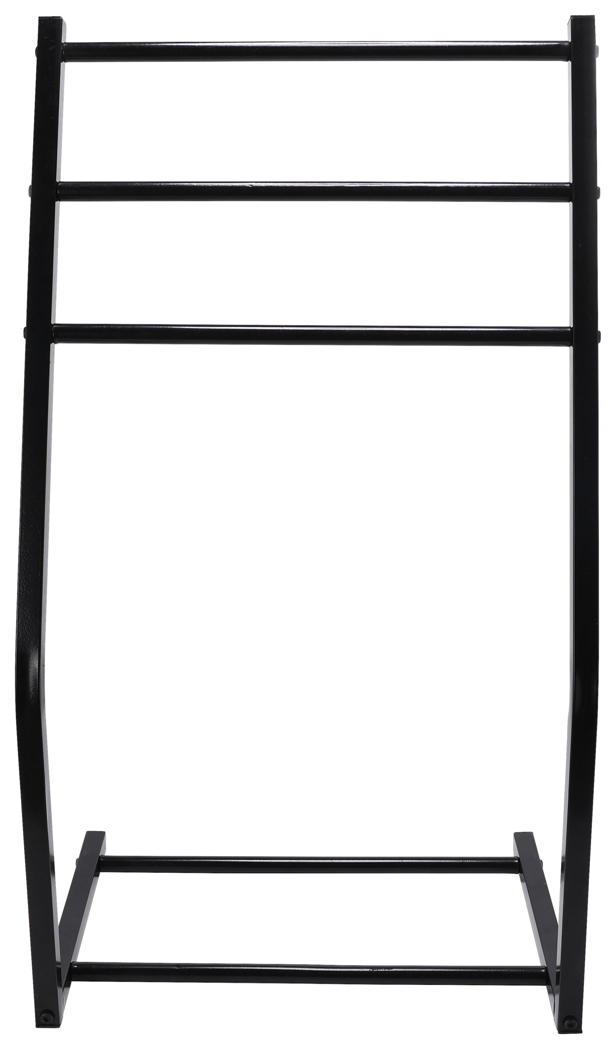 Handtuchhalter Jesolo zum Stellen Metall - Schwarz, KONVENTIONELL, Metall (43,8/80,7/29cm) - Homezone