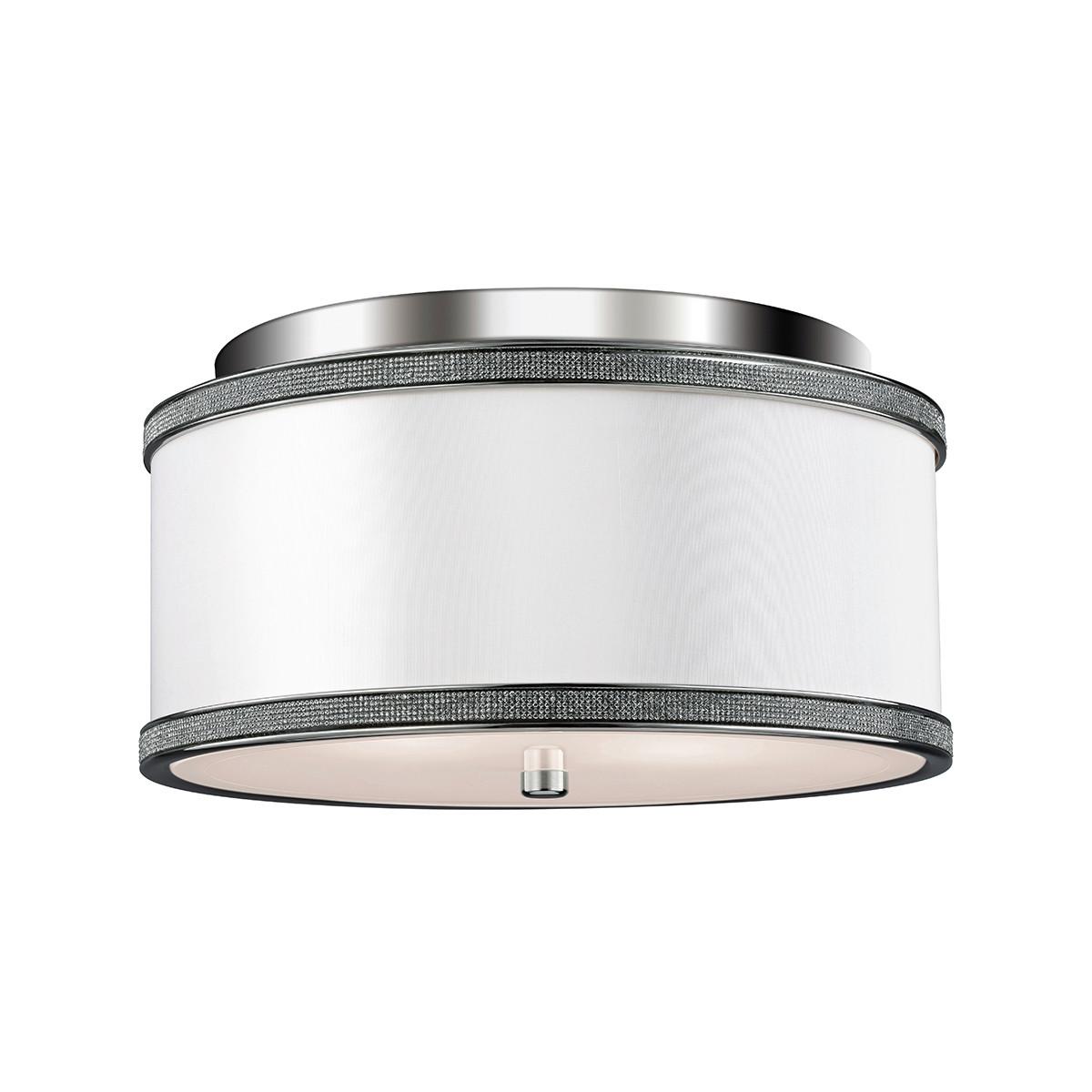 DECKENLEUCHTE FE-PAVE-F-S - Nickelfarben, KONVENTIONELL, Glas/Metall (33/17.4cm) - Elstead Lighting